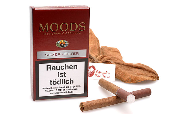 Dannemann Moods 12 Premium Cigarillos Silver - Filter